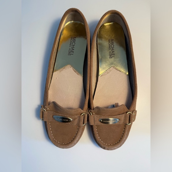 Michael Kors Shoes - Michael Kors Brown Loafers with Gold Accents